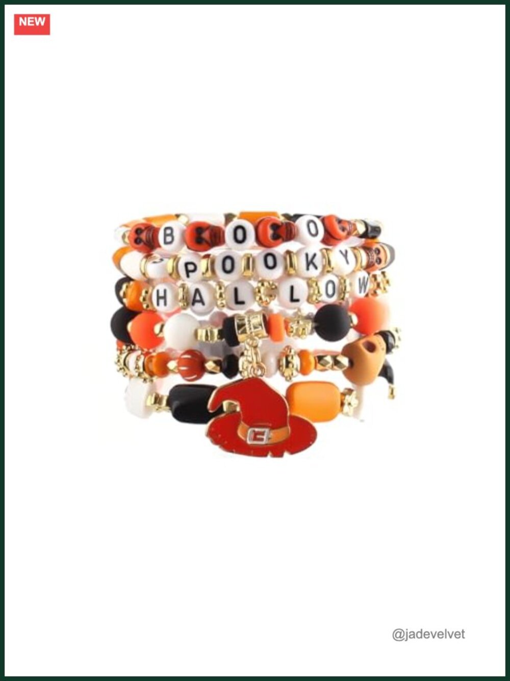 Halloween Beaded Stretch Bracelet Set Stackable Boho Beach Party Jewelry